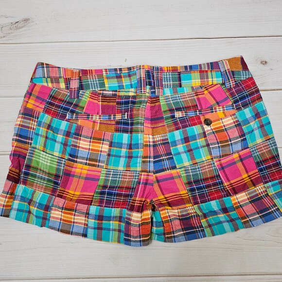 J.CREW City Fit Plaid Patchwork Shorts~Size 10~New - Picture 4 of 8
